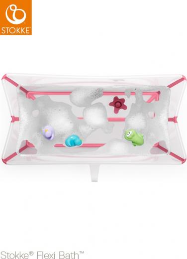 Ванночка с горкой Flexi Bath Bundle, Tub with Newborn Support Transparent Pink 531503 – фото 2