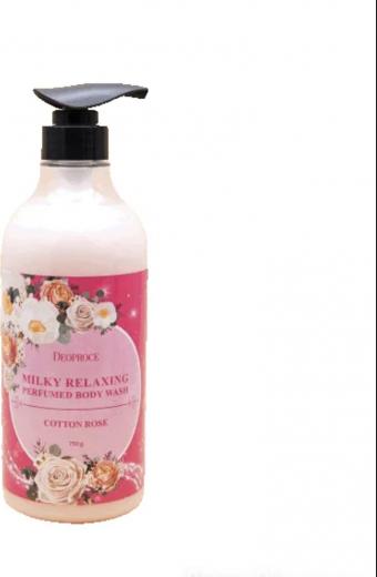 Гель для душа MILKY RELAXING BODY WASH COTTON ROSE 750 g