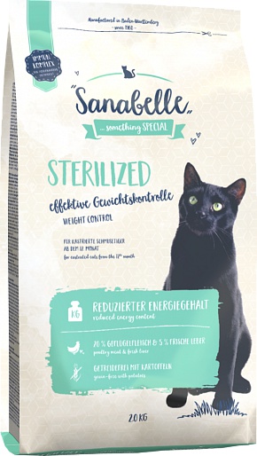 Корм для кошек SANABELLE Sterilized для кастрированных и стерилизованных кошек, птица сух. 400г – фото 4