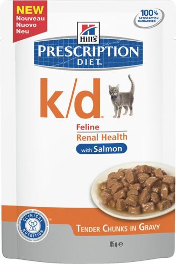 Паучи Prescription Diet k/d Kidney Care with Salmon с лососем диета при лечении заболеваний почек и МКБ для кошек 85г – фото 4