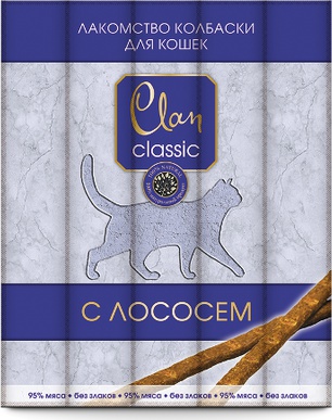 Лакомство для кошек Classic колбаски, лосось, 30 шт по 25 г – фото 1