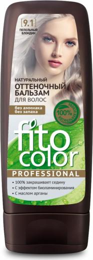 Fito Color Professional. Натуральн оттен бальзам для волос 9.1 Пепельный блондин 140мл