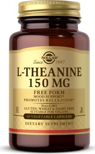 L-Теанин, L-Theanine, 150 mg, 60 вег. капсул, 60 капсул – фото 1