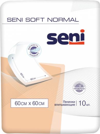 Пеленка одноразовая Soft Normal 60 x 60 cм, 10 шт