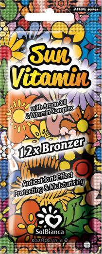 Крем с маслом арганы, витамином Е и бронзаторами для загара в солярии / Sun Vitamin 15 мл – фото 2